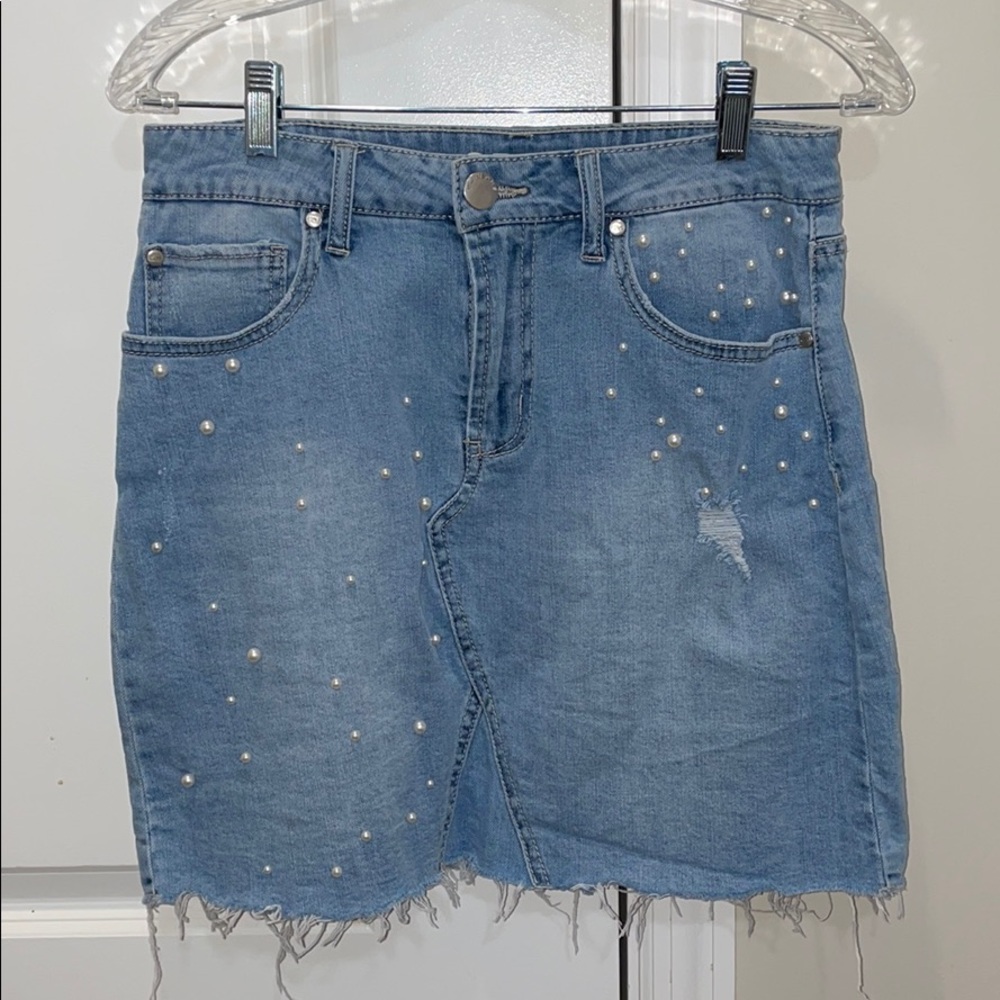 Pearl Embellished Skirt